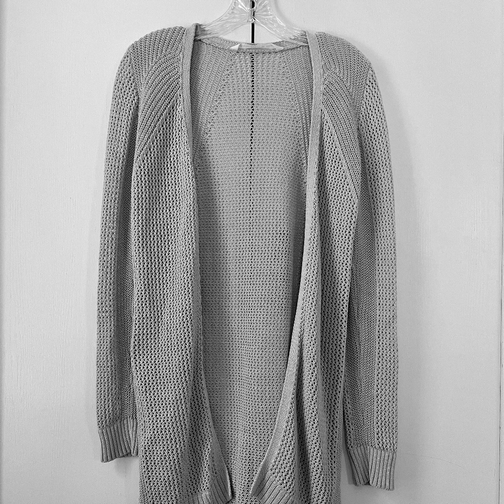 Athleta Cardigan Open Knit Mesh Wrap